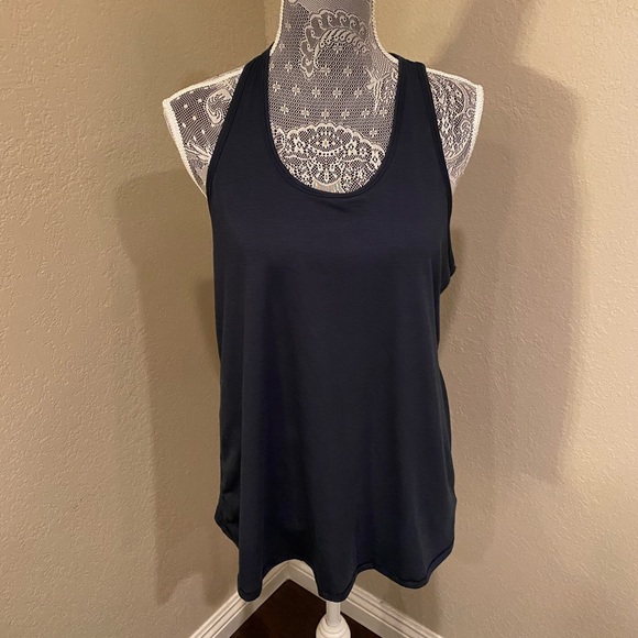 Athleta Essence Tie Back Tank M Dark Jade EUC - Picture 2 of 7
